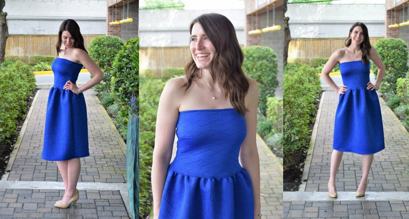 Strapless Scuba Cocktail Dress Sewing Tutorial
