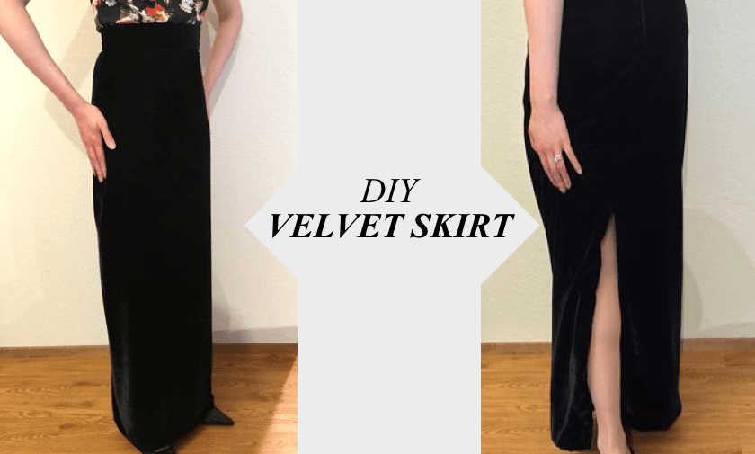 Velvet skirt tutorial best sale