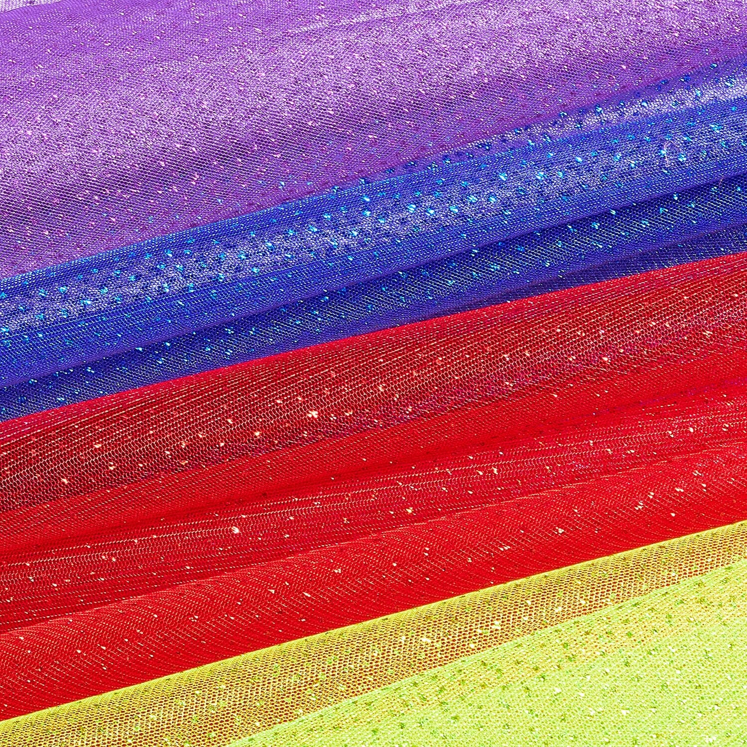 Wholesale Glitter Sparkle on Tulle Fabric Purple 150 yard roll