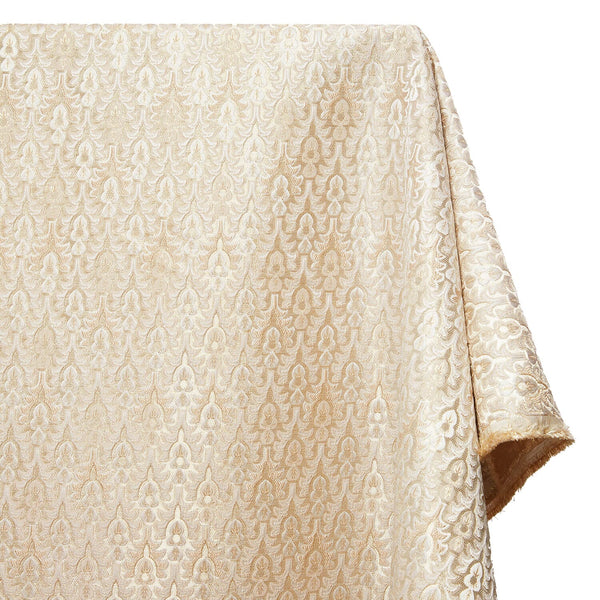 Arbor Bloom Extra Wide Metallic Damask Upholstery Jacquard Fabric SV581143 Ivory 1