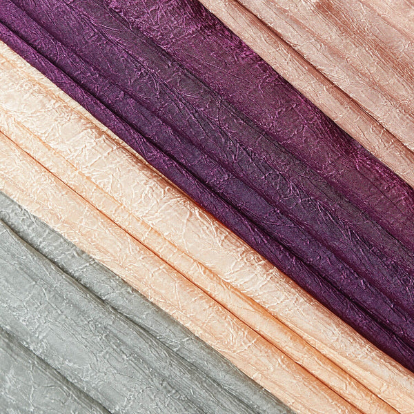 Shiny Shimmer Crinkle Satin Fabric Group