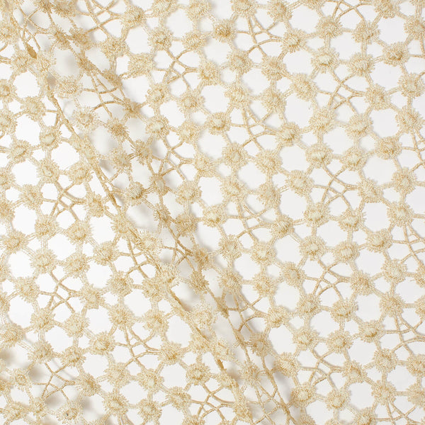 Gold Metallic St Yarn Chemical Lace Fabric SV576181 1