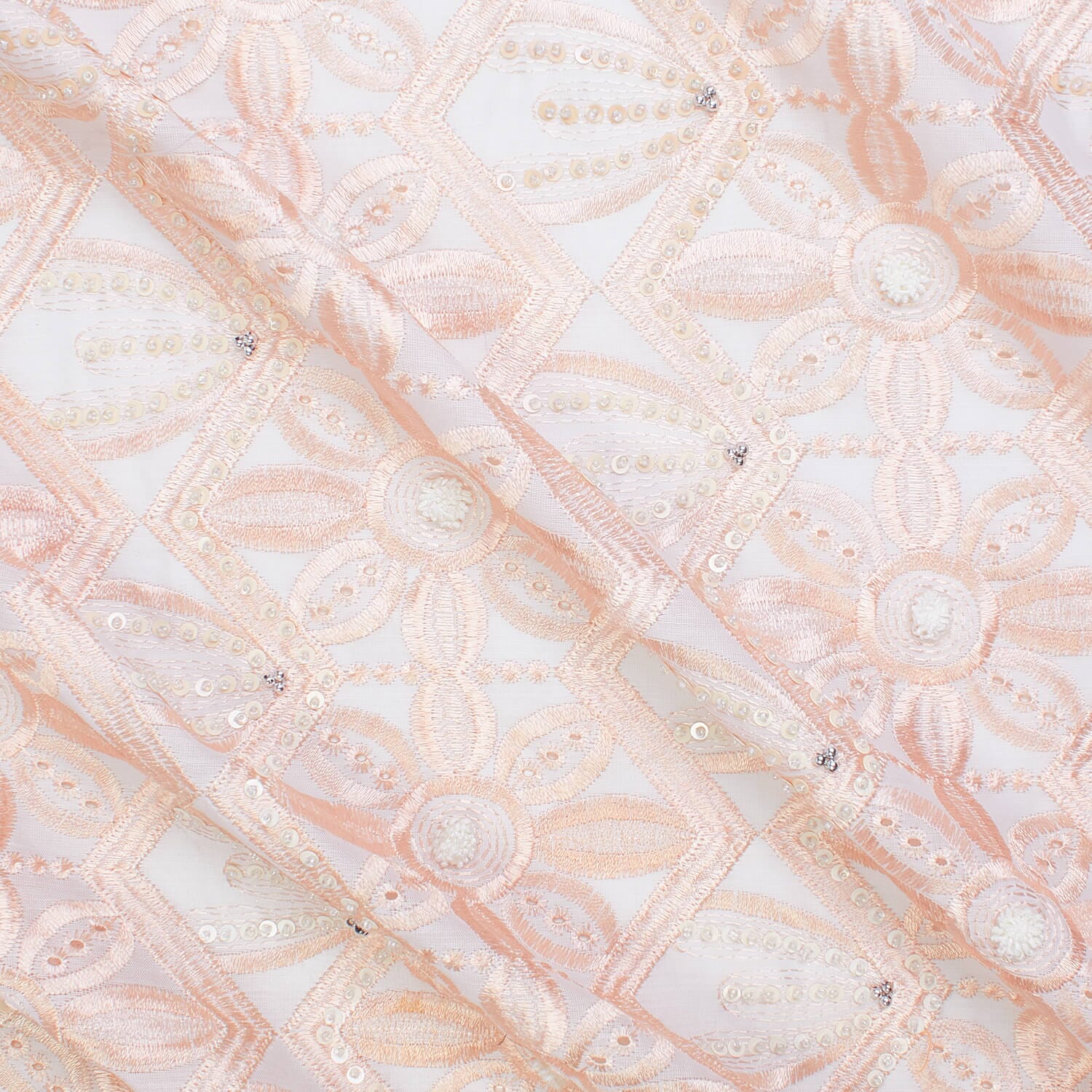 Beaded Eyelet Caftan | Blue & White
