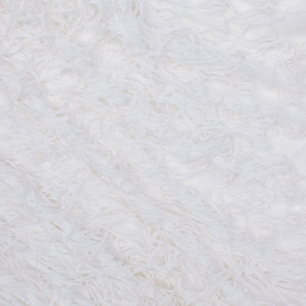 Black Fringe Trim Layers On Poly Chiffon Fabric SV581052 White 1