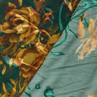 Burnout Floral Printed Chiffon Jacquard Fabric SV581683 1