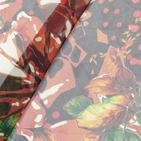 Floral Leafy Vine Printed Chiffon (58 Inch)