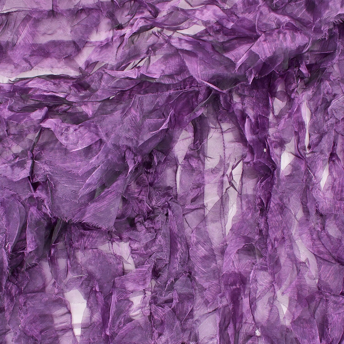 Purple Ruffle Organza Fabric SV570341 1