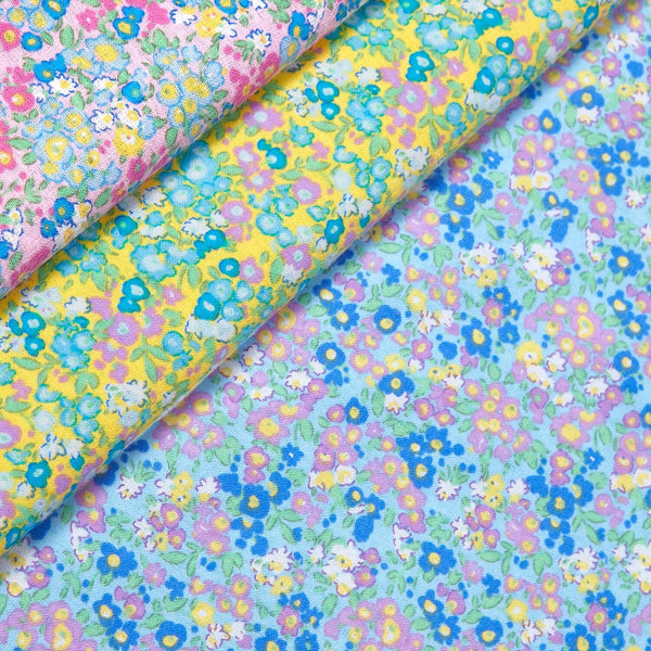 Floral Meadow Printed Cotton Flannel Fabric Group