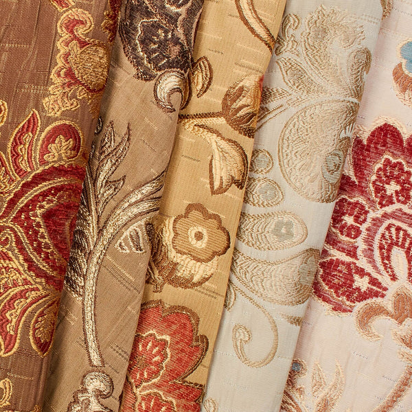 Floral Chenille Upholstery Brocade Jacquar Fabric Group