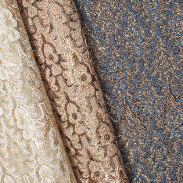 Arbor Bloom Extra Wide Metallic Damask Upholstery Jacquard Fabric Group
