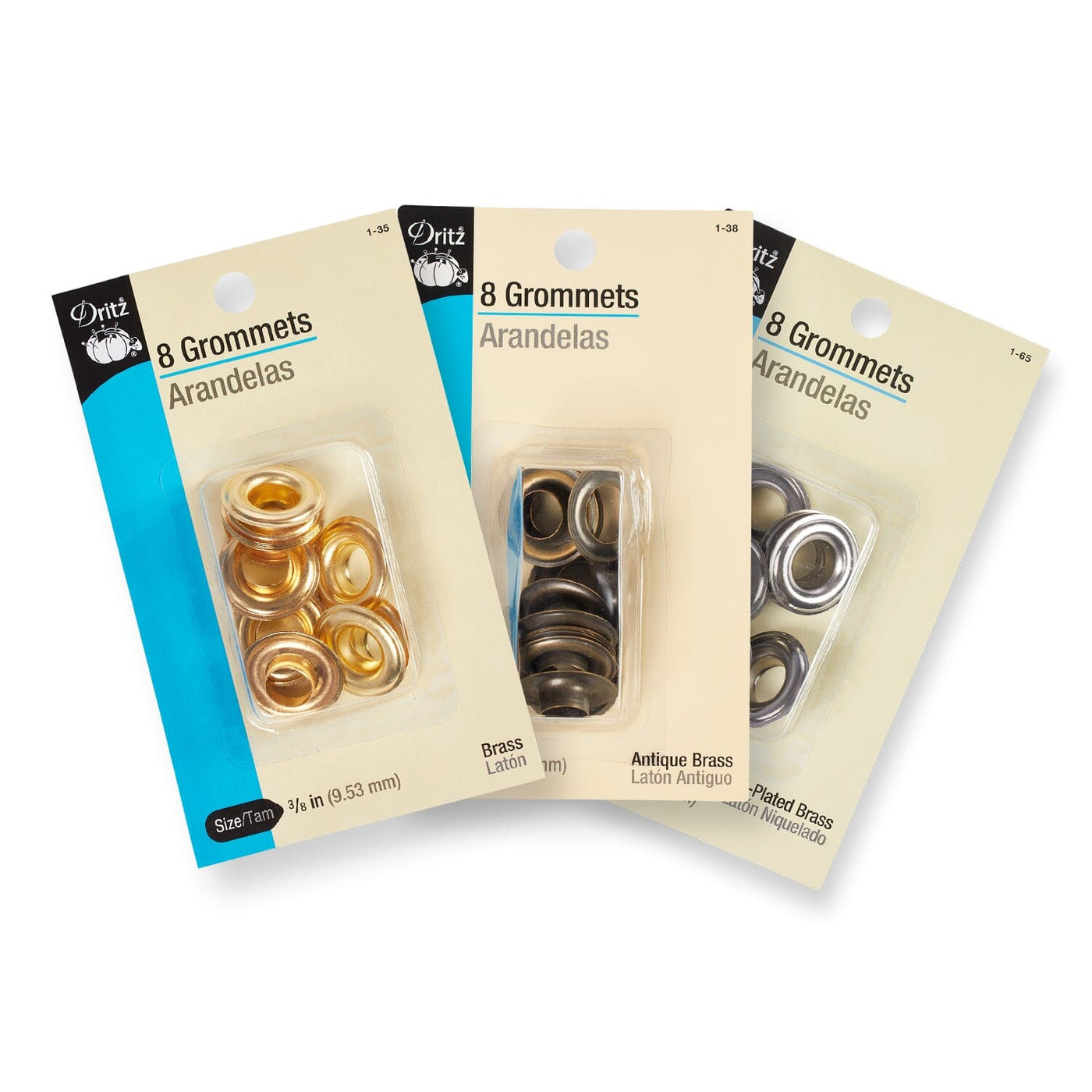 Dritz 3 8 Rustproof Brass Grommets Group