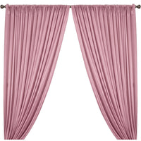 Yorkshire Natural Linen Rod Pocket Curtains Mauve Image 1