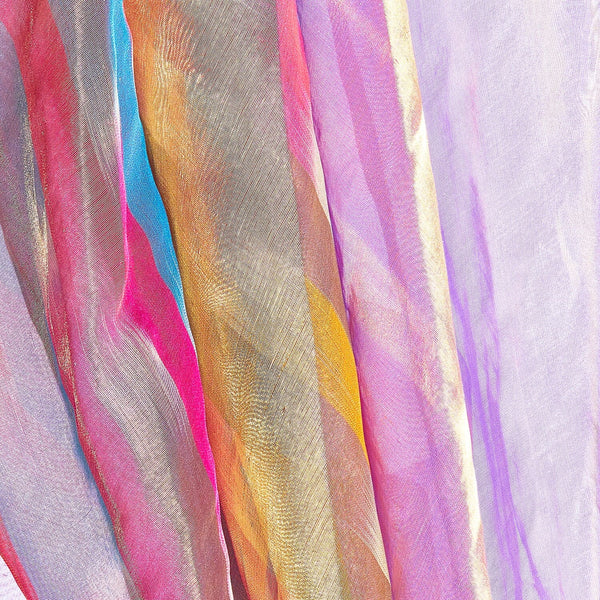 Metallic Silk Organza Fabric Group