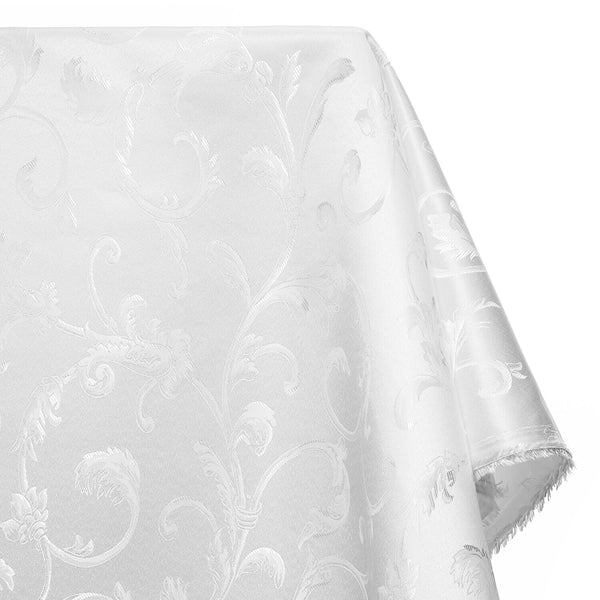 Extra Wide Vine Upholstery Jacquard Fabric SV571042 White White Image A1