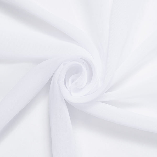 Polyester Chiffon (60 Inch) Fabric SV571056 White Image A2
