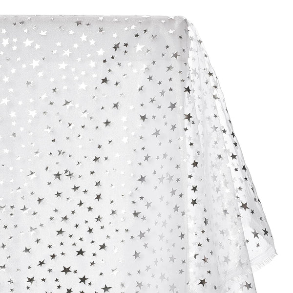 Crystal Organza Printed Fabric SV577279 White 1