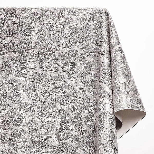 Ottertex Snakeskin Vinyl Leather Fabric SV580212 White Image A1
