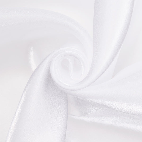 Polyester Satin Face Liquid Organza Fabric SV580229 White 1