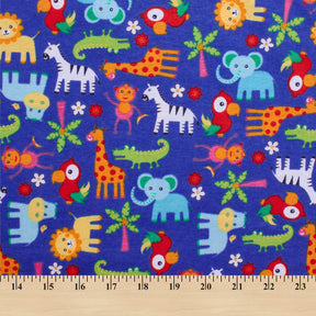Jungle Animals Printed Cotton Flannel