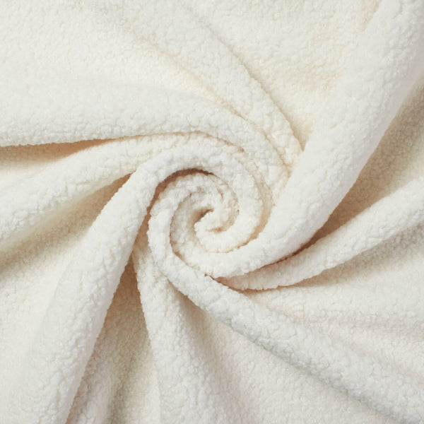 Sherpa Faux Fur Fleece With Backing Fabric SV580678 White Image A2