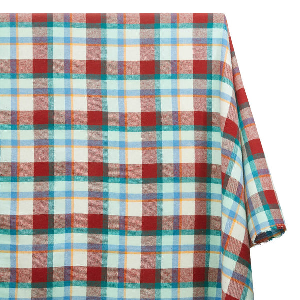 Tartan Plaid Yarn Dyed Brushed Cotton Flannel Design 19 Fabric SV582111 A1