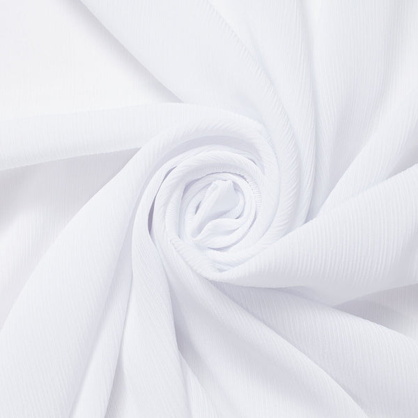 Polyester Crinkle Chiffon Georgette Fabric SV582314 White Image A2