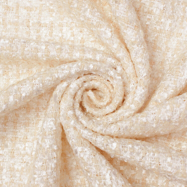 Plush Eyelash Boucle Tweed Fabric SV582284 Beige Image A2