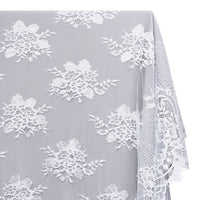 Leafy Chantilly Lace Fabric SV582670 White Image A1