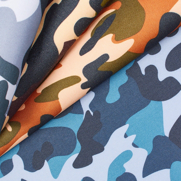 Ottertex Waterproof Canvas Military Camo Print Fabric Group Image
