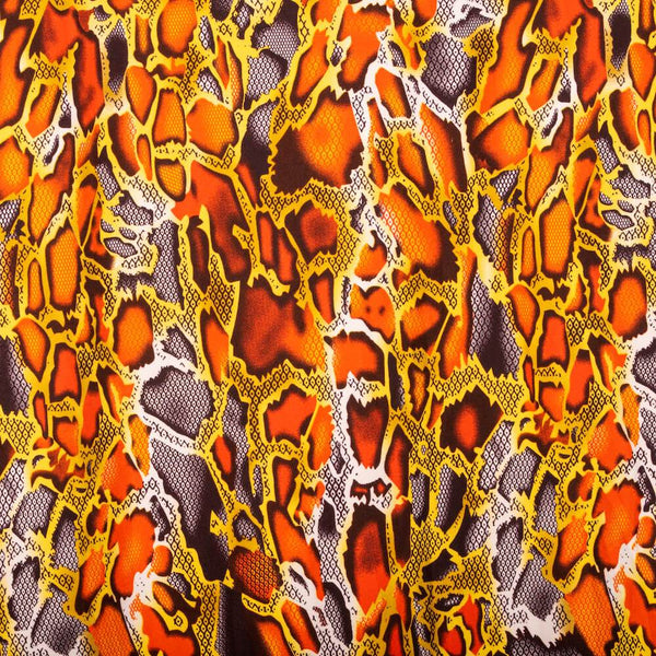 African Print Ankara Dty Fabric SV577640 Orange 1