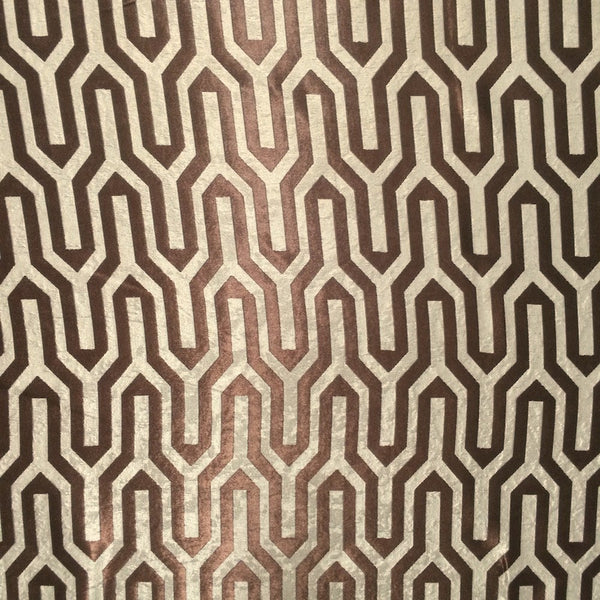 Brown Velvet Jacquard Fabric 9162 SV570441 2