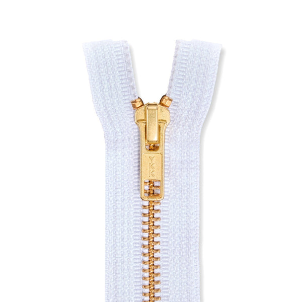 Ykk 5 Brass Separating Zipper SV578745 Bright White 1