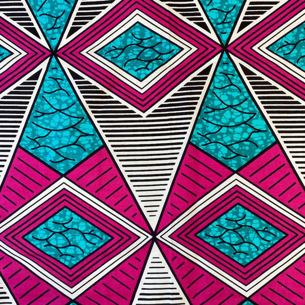 Pink african print fabric best sale