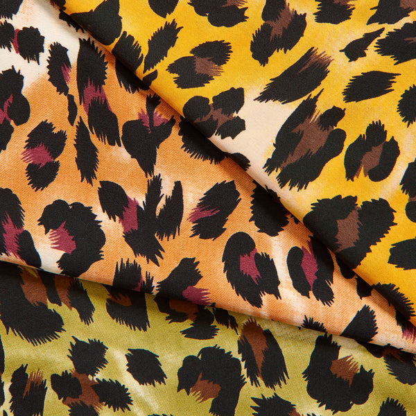 Leopard Crepe De Chine Print Fabric Group