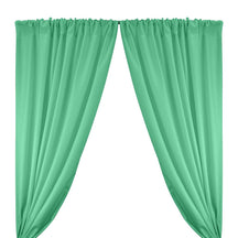 Polyester Twill Rod Pocket Curtains - Aqua Green