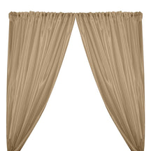 Extra Wide Nylon Taffeta Rod Pocket Curtains - Beige