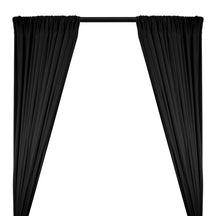 100% Cotton Broadcloth Rod Pocket Curtains - Black