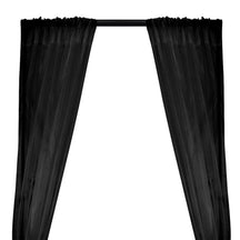 Crystal Organza Rod Pocket Curtains - Black