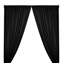 DTY Double-Sided Brushed Rod Pocket Curtains - Black