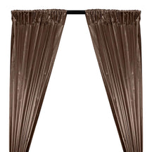 Tissue Lame Rod Pocket Curtains - Bronze
