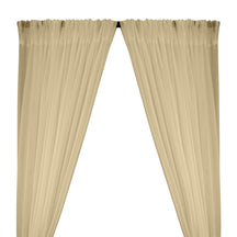 Crushed Sheer Voile Rod Pocket Curtains - Champagne