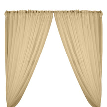 Sheer Voile Rod Pocket Curtains - Champagne