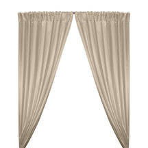 Stretch Charmeuse Satin Rod Pocket Curtains - Champagne