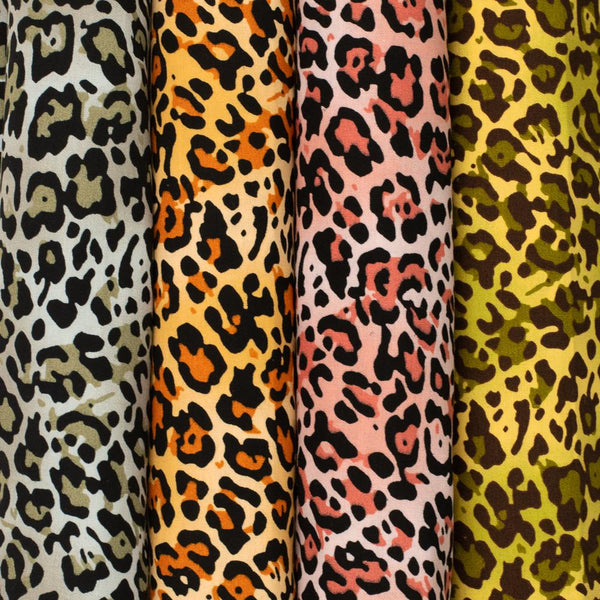 Cheetah Print Cotton Fabric Group