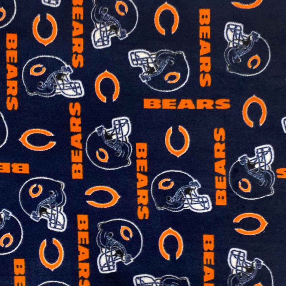 : NFL Cotton Broadcloth Chicago Bears Orange/Navy