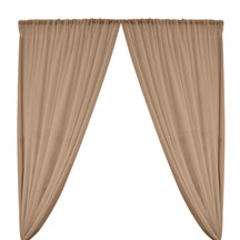 Polyester Chiffon Rod Pocket Curtains - Sand