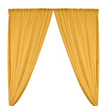 Polyester Chiffon Rod Pocket Curtains - Sunflower Yellow