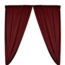 Polyester Chiffon Rod Pocket Curtains - Raspberry
