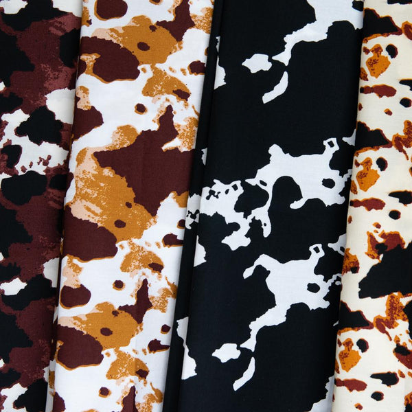 Cow Print Cotton Fabric Group