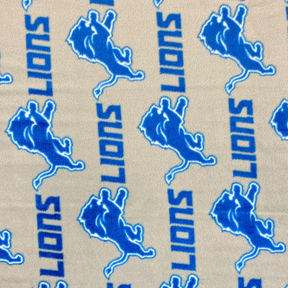 Detroit Lions Fleece Fabric 60' Wide NFL By The Yard